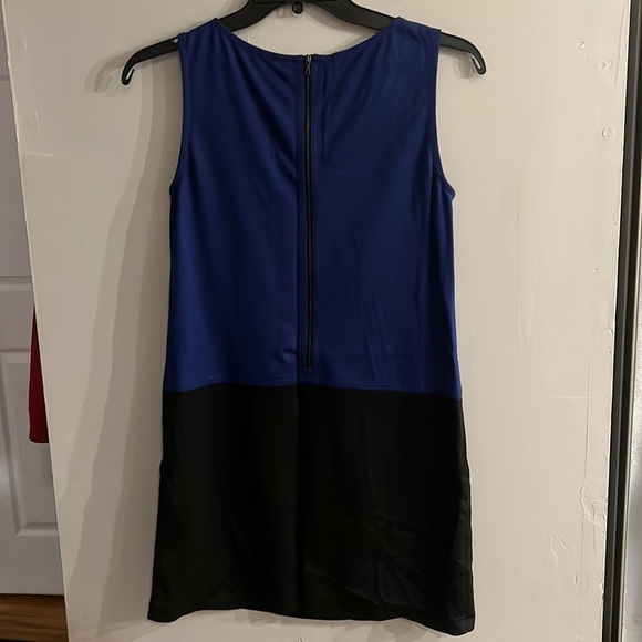 LOFT Blue and Black Colorblock Dress - Picture 2 of 4